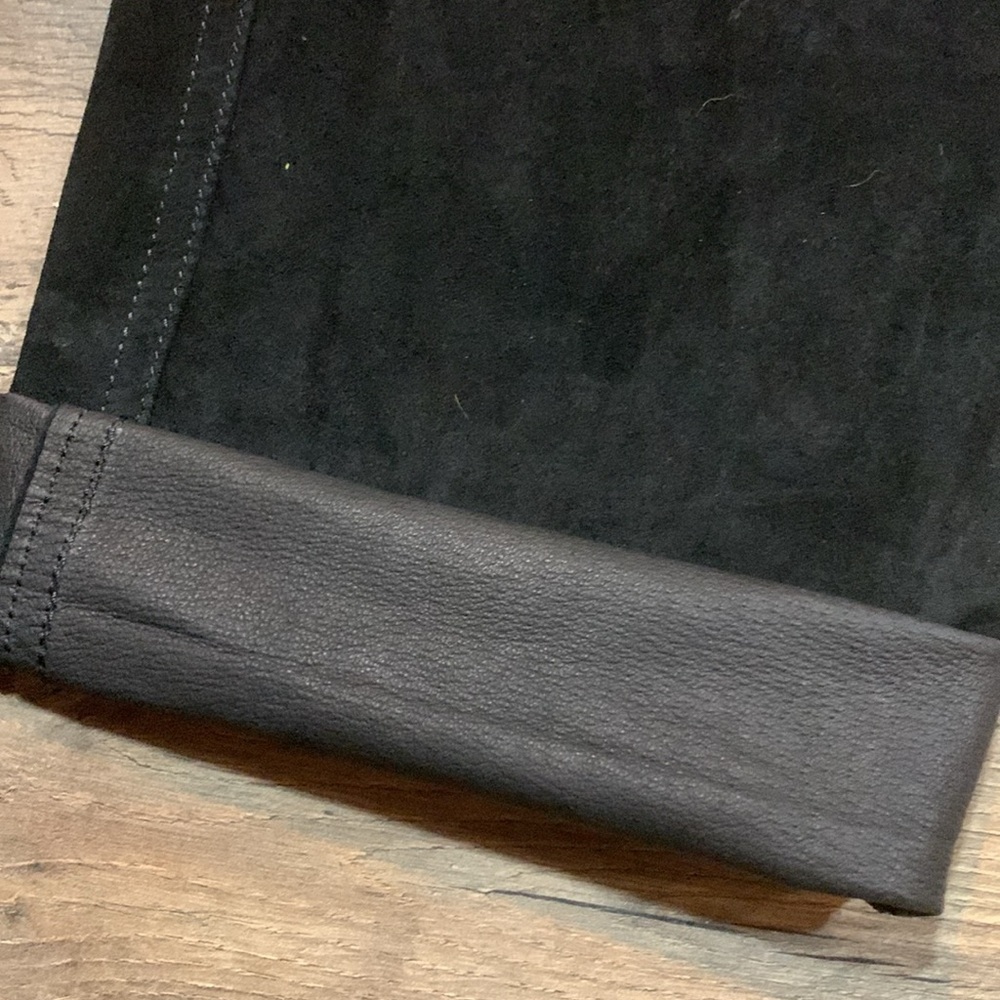 Vintage Black Suede 100 % Leather Pants Woman’s 5 Pocket Style Size 0/2 XS/Small - Picture 14 of 16